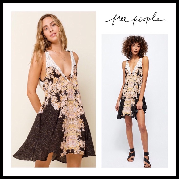 FREE PEOPLE BOHO FLOWY SLIP TANK SUN DRESS A3C - Picture 9 of 14